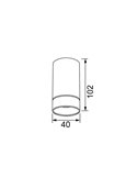 Foco de Techo corto (102cm de alto) SPLIT S MINI GU10 (No incl.)  negro /blanco