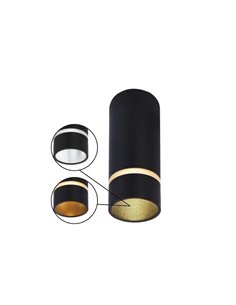 Spot de teto curto (102 cm de altura) SPLIT S MINI GU10 (não incl.) preto/branco