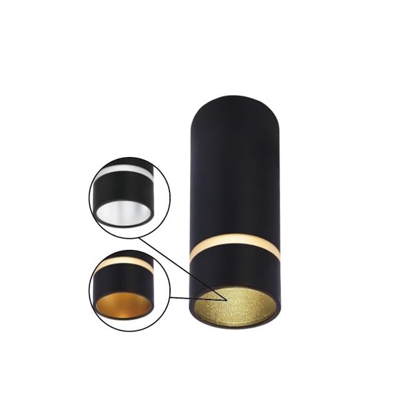 Foco de Techo corto (102cm de alto) SPLIT S MINI GU10 (No incl.)  negro /blanco