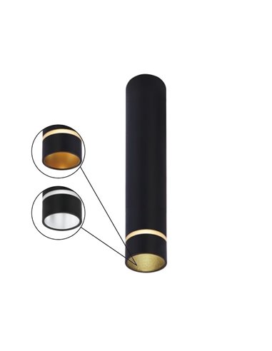 Spot de plafond long (202 cm de hauteur) SPLIT M MINI GU10 (non inclus) noir/blanc