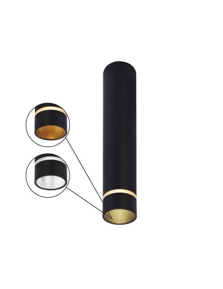 Spot de plafond long (202 cm de hauteur) SPLIT M MINI GU10 (non inclus) noir/blanc