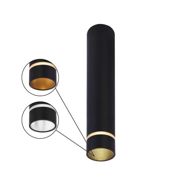 Foco de techo largo (202cm de alto) SPLIT M MINI GU10 (No incl.) negro/blanco