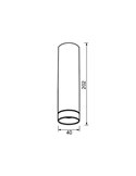 Foco de techo largo (202cm de alto) SPLIT M MINI GU10 (No incl.) negro/blanco