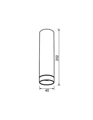 Foco de techo largo (202cm de alto) SPLIT M MINI GU10 (No incl.) negro/blanco
