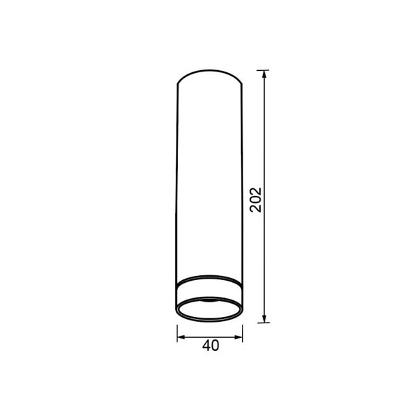 Foco de techo largo (202cm de alto) SPLIT M MINI GU10 (No incl.) negro/blanco