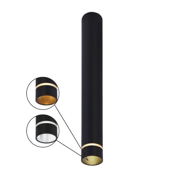 Foco de techo extra-largo (302cm de alto) SPLIT L MINI GU10 (No incl.) negro/blanco