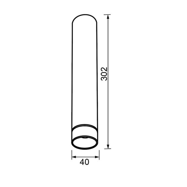 Foco de techo extra-largo (302cm de alto) SPLIT L MINI GU10 (No incl.) negro/blanco