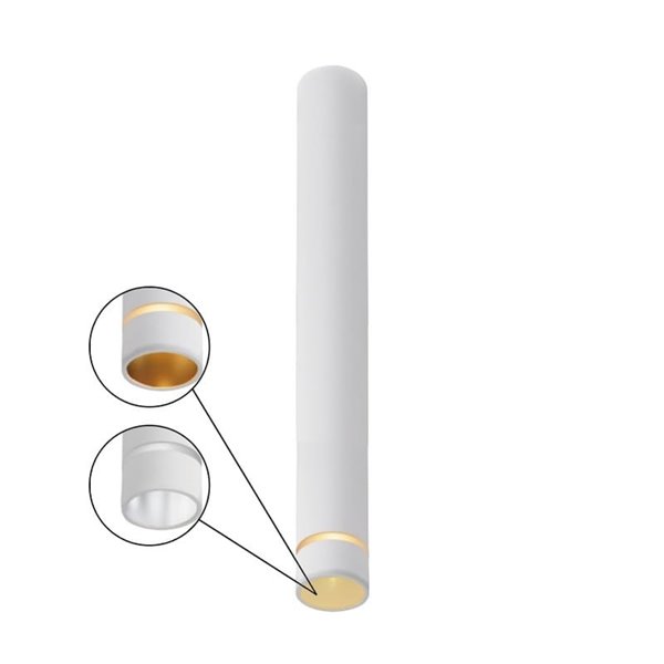 Foco de techo extra-largo (302cm de alto) SPLIT L MINI GU10 (No incl.) negro/blanco