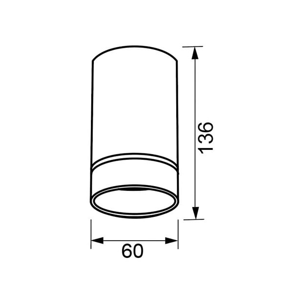Spot de plafond rond (136 cm de hauteur) SPLIT GU10 (non inclus), noir/blanc