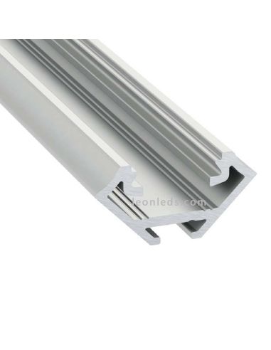 Perfil Aluminio Superficie 2m para Tira LED hasta 8 mm