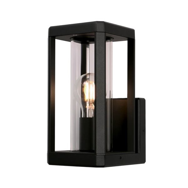 Aplique de pared Exterior rectangular NEVADA 1Luz E27 negro/blanco/gris oscuro