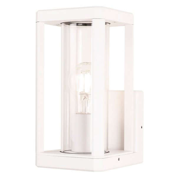 Aplique exterior retangular NEVADA 1Luz E27 preto/branco/cinza escuro