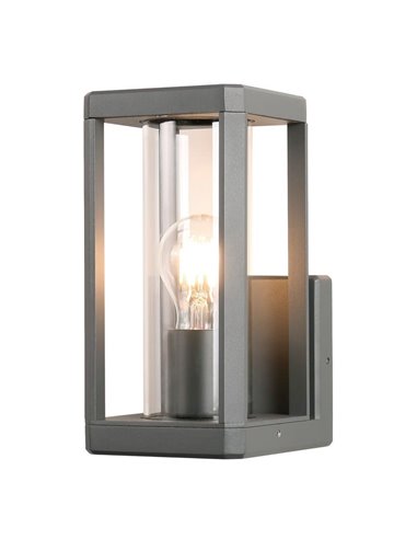 Aplique de pared Exterior rectangular NEVADA 1Luz E27 negro/blanco/gris oscuro