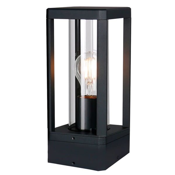 Sobremuro para exterior NEVADA rectangular 1Luz E27 Negro  