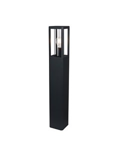 Bolardo para exterior de 80cm de alto NEVADA 1Luz E27 Negro  