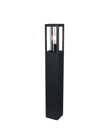 Borne d'extérieur 80cm de haut NEVADA 1Luz E27 Noir
