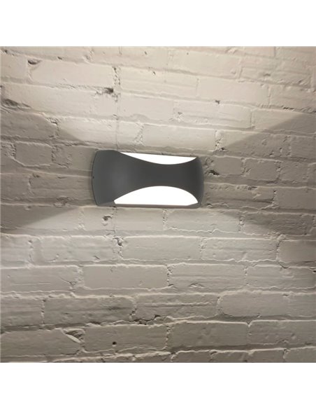 Aplique de pared LED para exterior BUTAN 12W 3000K blanco