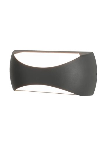 Aplique de pared LED para exterior BUTAN 12W 3000K gris oscuro