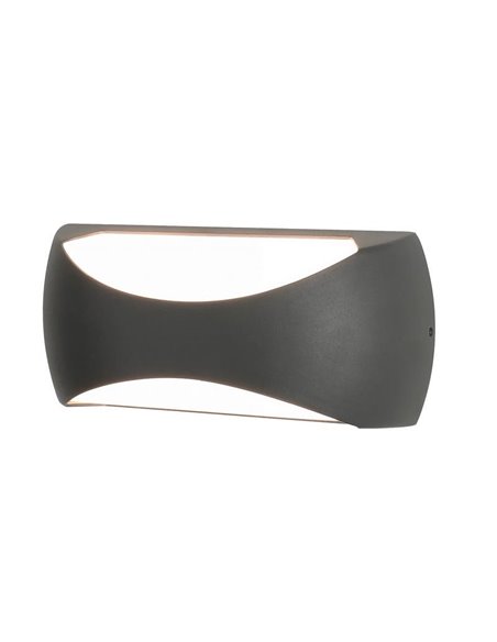 Aplique de pared LED para exterior BUTAN 12W 3000K gris oscuro