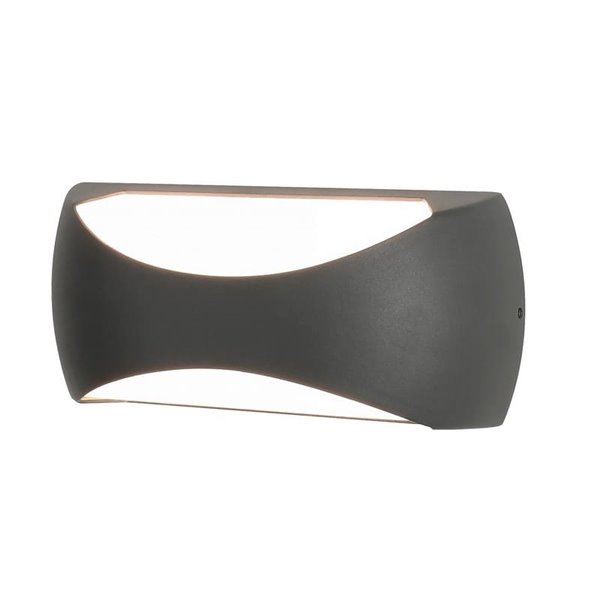 Aplique de pared LED para exterior BUTAN 12W 3000K gris oscuro