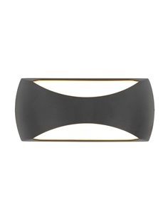 Aplique de pared LED para exterior BUTAN 12W 3000K gris oscuro