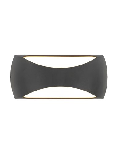 Aplique de pared LED para exterior BUTAN 12W 3000K gris oscuro