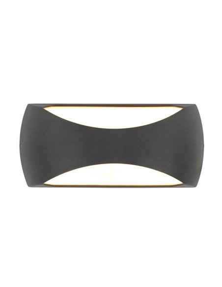 Aplique de pared LED para exterior BUTAN 12W 3000K gris oscuro
