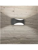 Aplique de pared LED para exterior BUTAN 12W 3000K gris oscuro