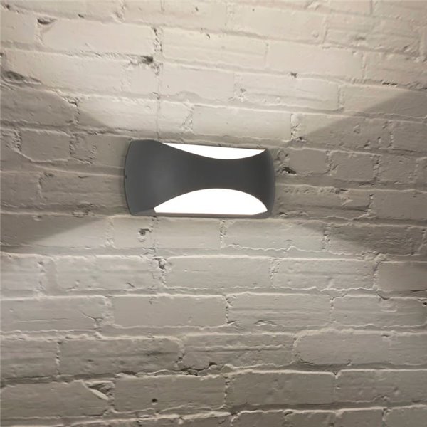 Aplique de pared LED para exterior BUTAN 12W 3000K gris oscuro