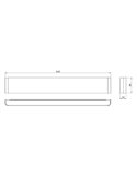Aplique de pared LED EGEO negro 20W 2700K/3000K