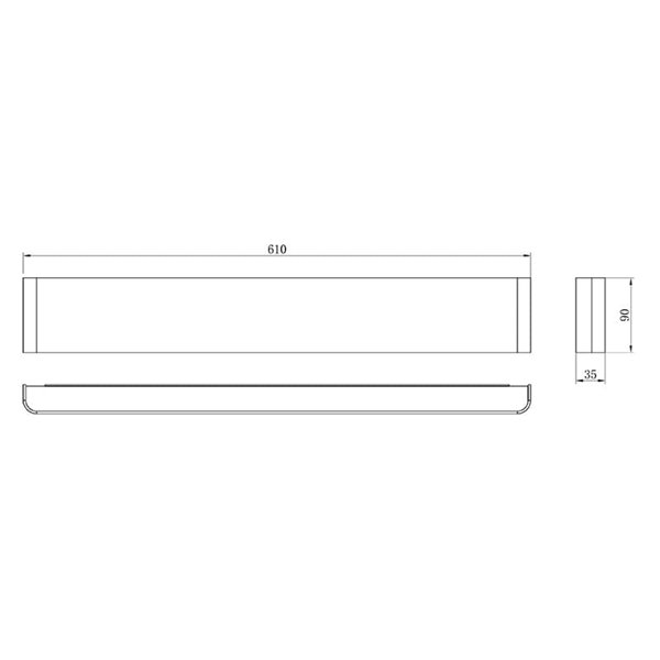 Aplique de pared LED EGEO negro 20W 2700K/3000K