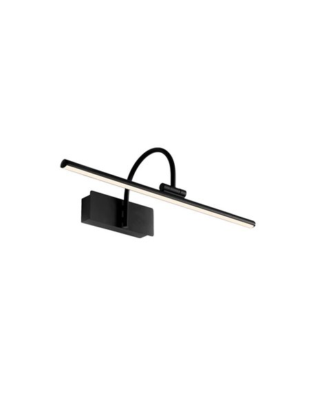 Aplique LED com barra de luz PARACURU preta 3000K tamanhos diferentes 8W/12W/18W