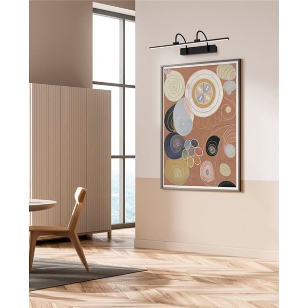 Aplique LED de pared con barra de luz PARACURU negro 3000K distintos tamaños 8W/12W/18W