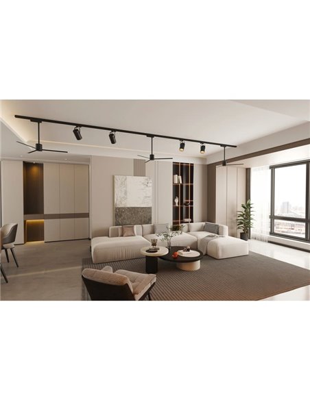 Ventilador de Carril Trifasico MONKEY FAN Blanco  Sin luz