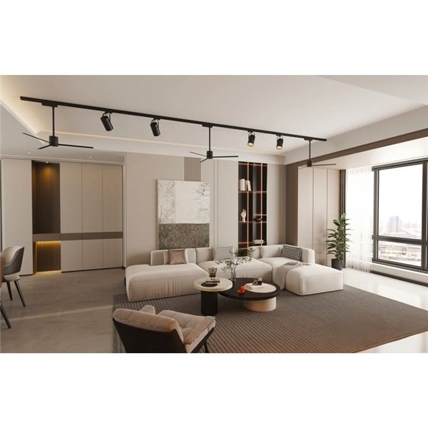 Ventilador de Carril Trifasico MONKEY FAN Blanco  Sin luz