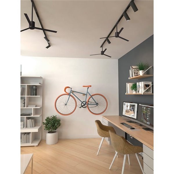 Ventilador de Carril Trifasico MONKEY FAN Blanco  Sin luz