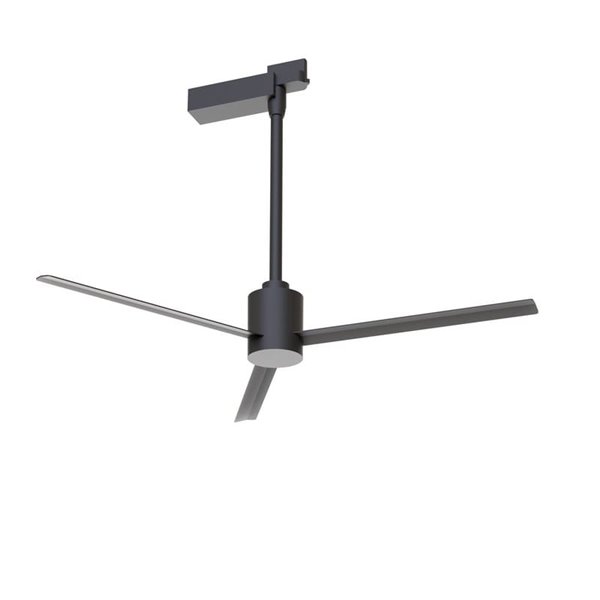 Ventilador de Carril Trifasico MONKEY FAN negro  Sin luz