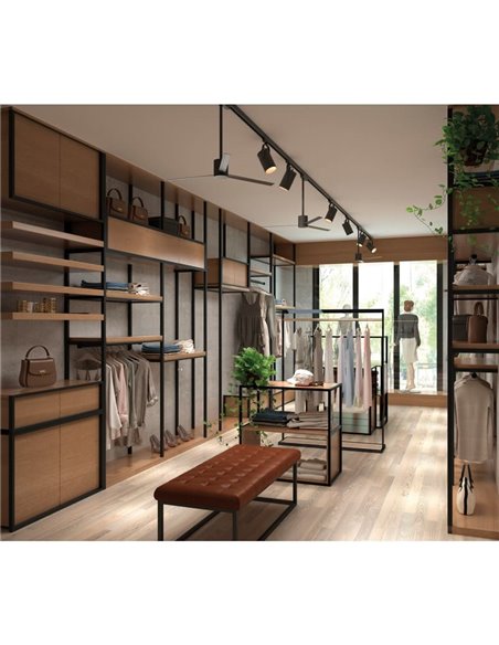 MONKEY FAN Ventilateur sur rail triphasé noir Sans lumière