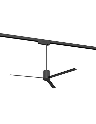 Ventilador de Carril Trifasico MONKEY FAN negro  Sin luz