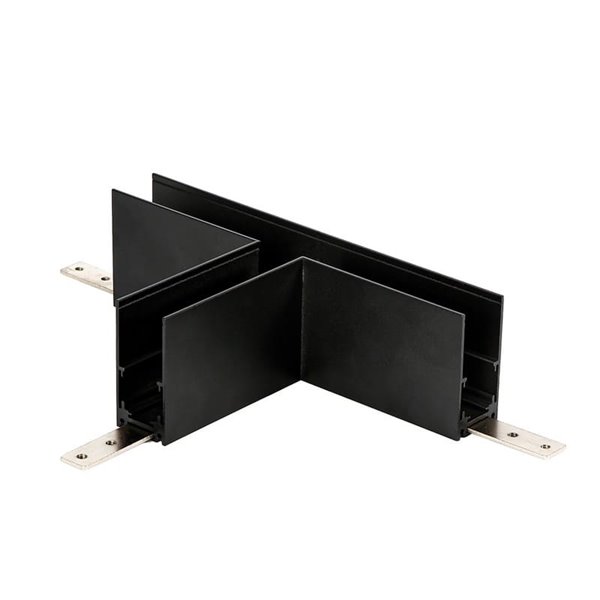 Conexión Sup. En T alta para carril magnético MAGNETO negro