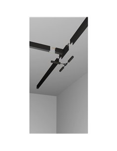 Conexão superior em alto T para trilho magnético MAGNETO preto 2