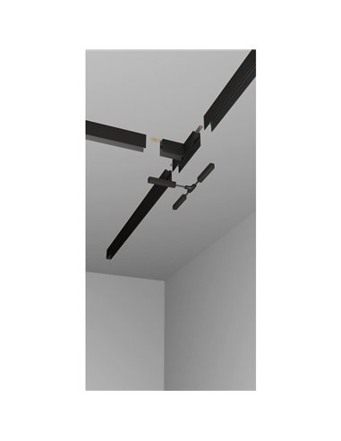 Conexão superior em alto T para trilho magnético MAGNETO preto