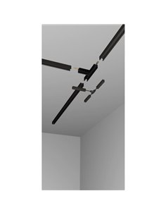 Conexión Sup. En T para carril magnético MAGNETO negro 2
