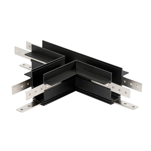 Conexão embutida em T para trilho magnético MAGNETO preto