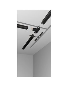 Raccordement en T pour rail magnétique MAGNETO noir 2