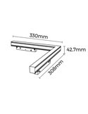 Foco ángulo difusor LED carril de esquina MAGNETO 16W negro 4000K 