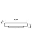 Módulo lineal difusor LED carril magnético MAGNETO negro 8W 2700K con regulación TRIAC