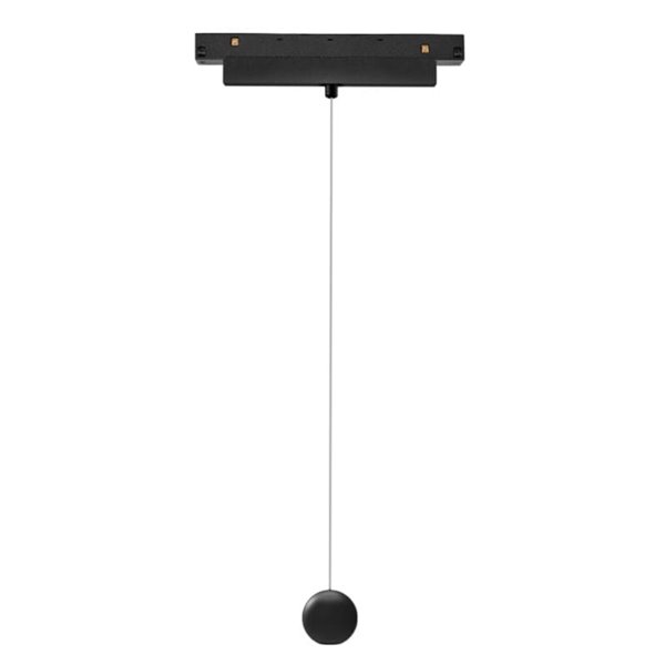 Foco colgante LED en forma de bola para carril MAGNETO 7W 2700K con regulación TRIAC negro/negro-oro