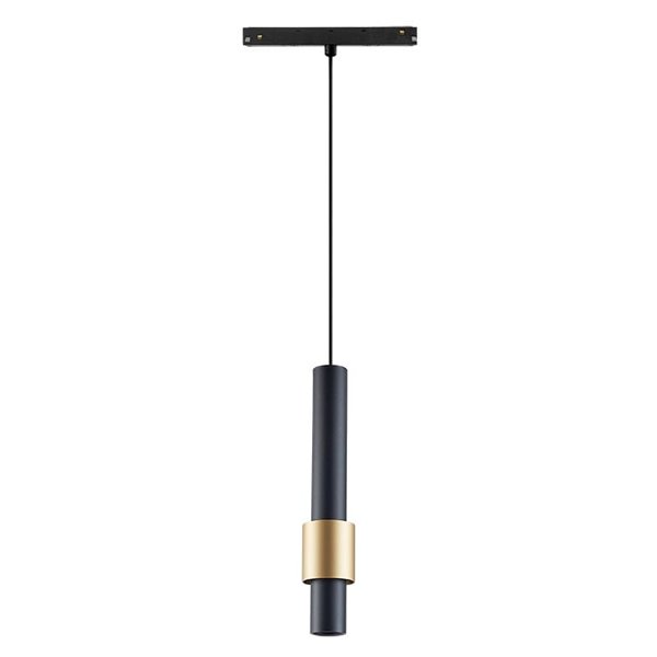 Foco colgante LED carril MAGNETO 7W 2700K con regulación TRIAC negro/oro