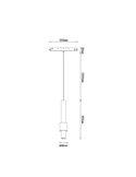 Foco colgante LED carril MAGNETO 7W 2700K con regulación TRIAC negro/oro
